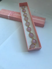 Pink Chalcedony Bracelet Attract LOVE, restores trust and harmony in relationships, encouraging unconditional love,  purifies and opens the heart at all levels to promote love